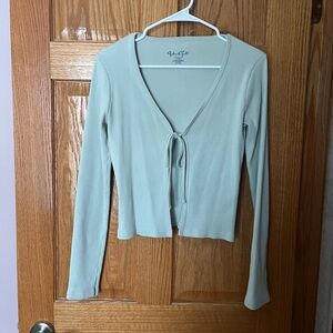 John Galt Tie Cropped Sweater